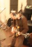 Jim thrashing out the guitar parts.